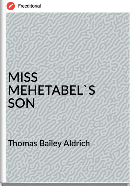 Thomas Bailey Aldrich MISS MEHETABEL'S SON